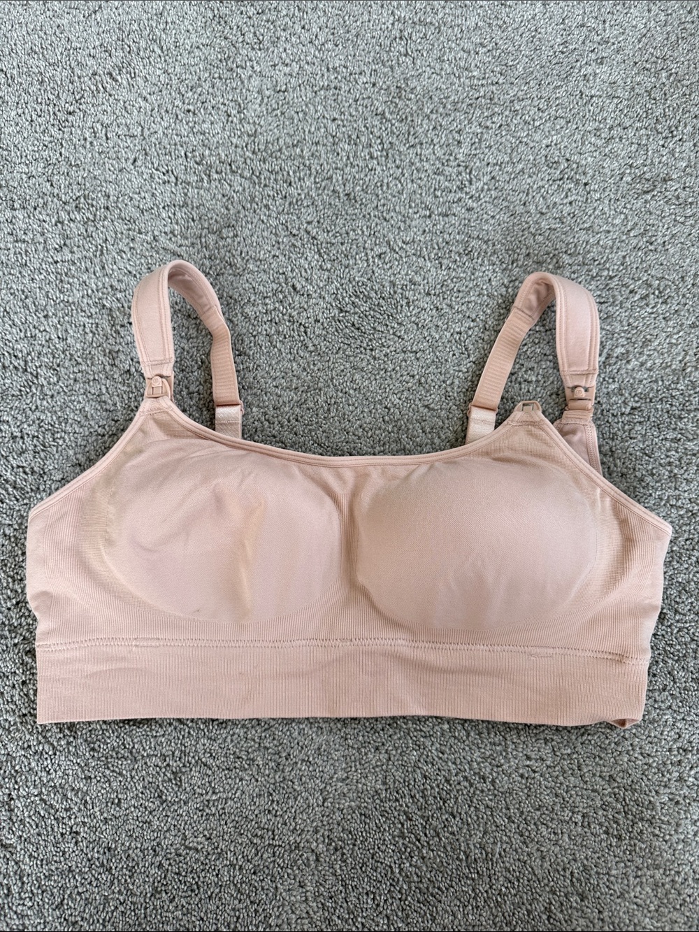 Momcozy NWOT Seamless Light Pink Nursing Bra with Adjustable Straps